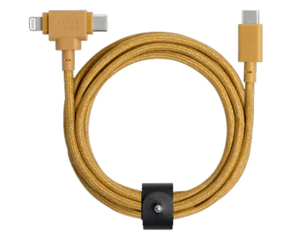 Kabel Lightning Native Union Belt Cable Duo USB-C – Lightning/USB-C kraft